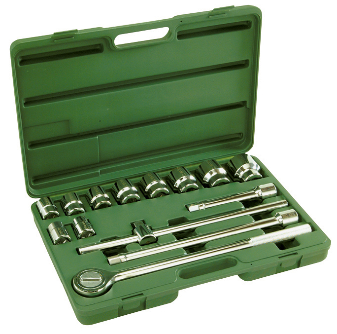 Jogo de soquete estriado enc. 3/4" 22 a 50mm 206402BR Belzer